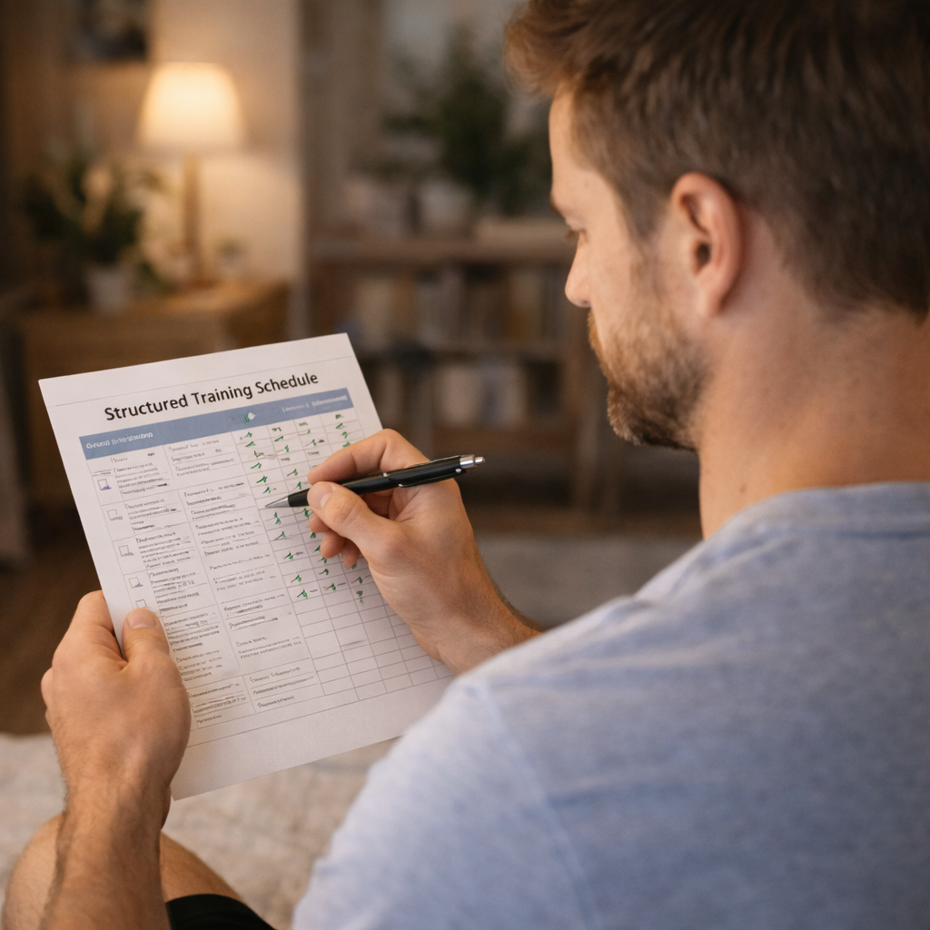 Structured jelqing training schedule and programme